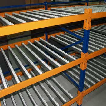 Roller warehouse shelving 